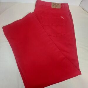 Lrg Jeans Mens Red Denim Pants Size 42 Classic Casual Comfort